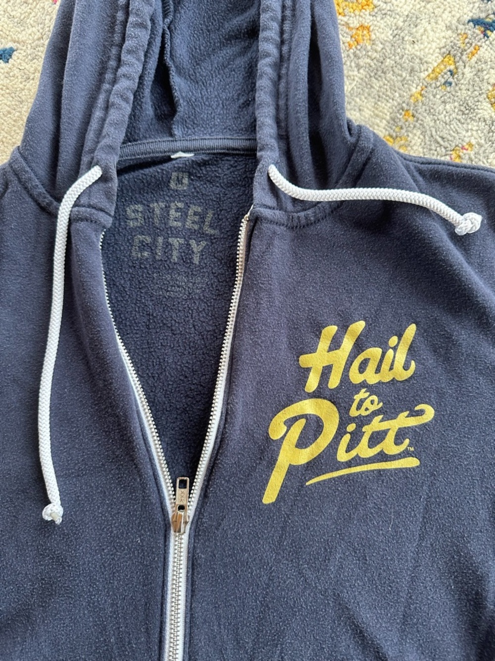Steel City Pitt University Zip Up Sweatshirt - Picture 2 of 2